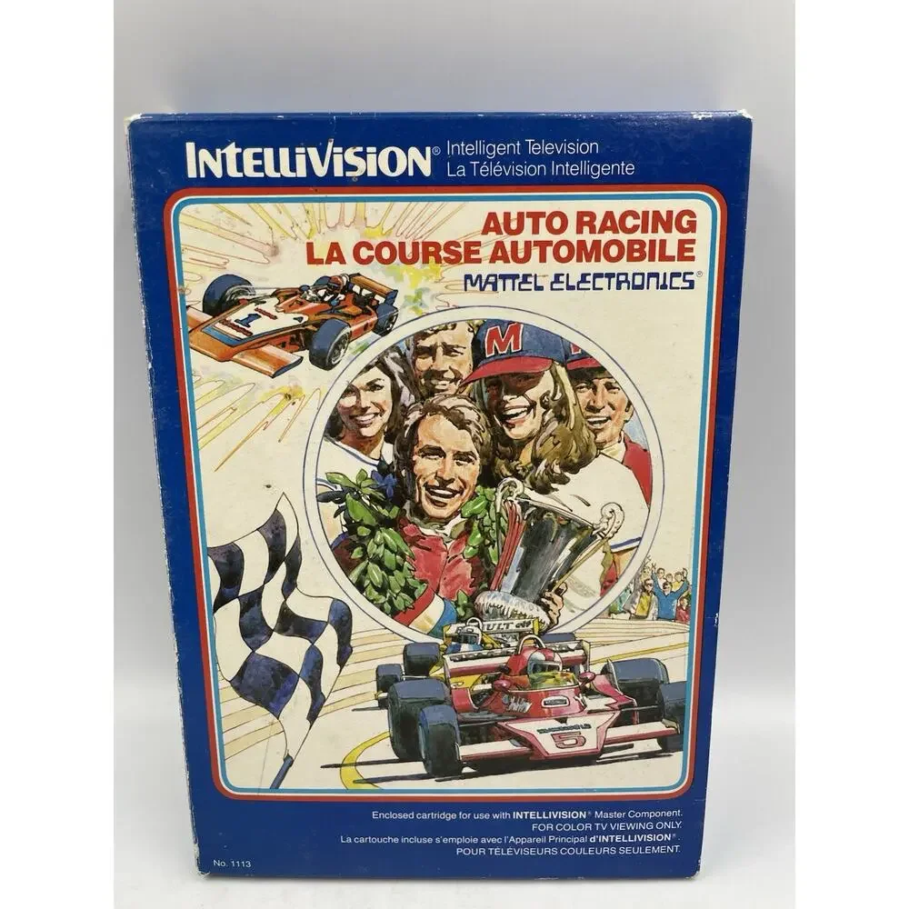 Auto Racing (Intellivision, 1980) COMPLETE IN BOX w/ OVERLAYS / TESTED